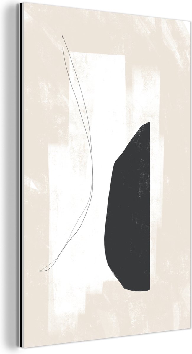Wanddecoratie Metaal - Aluminium Schilderij Industrieel - Verf - Abstract - Minimalisme - 