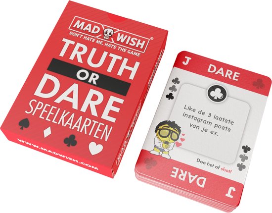 Aubergine deed het glans MadWish 52 Speelkaarten - Drankspel - spelletjes voor volwassenen - Truth  or Dare -... | bol.com