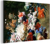 Décoration murale Métal - Aluminium Peinture Industrielle - Art - Maîtres anciens - Bouquet de fleurs dans une urne - 150x100 cm - Dibond - Photo sur aluminium - Décoration murale industrielle - Pour le salon / chambre