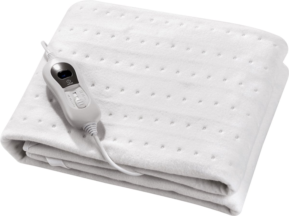Sleepcomfort Elektrische Onderdeken Massage deken 1 Persoons 150 x 80 cm Met Hoekelastieken Wit