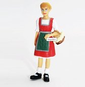 Boerenmeisje - Speelfiguurtje - Taarttopper - Oostenrijks kostuum - Dirndl - 7 cm - Bullyland