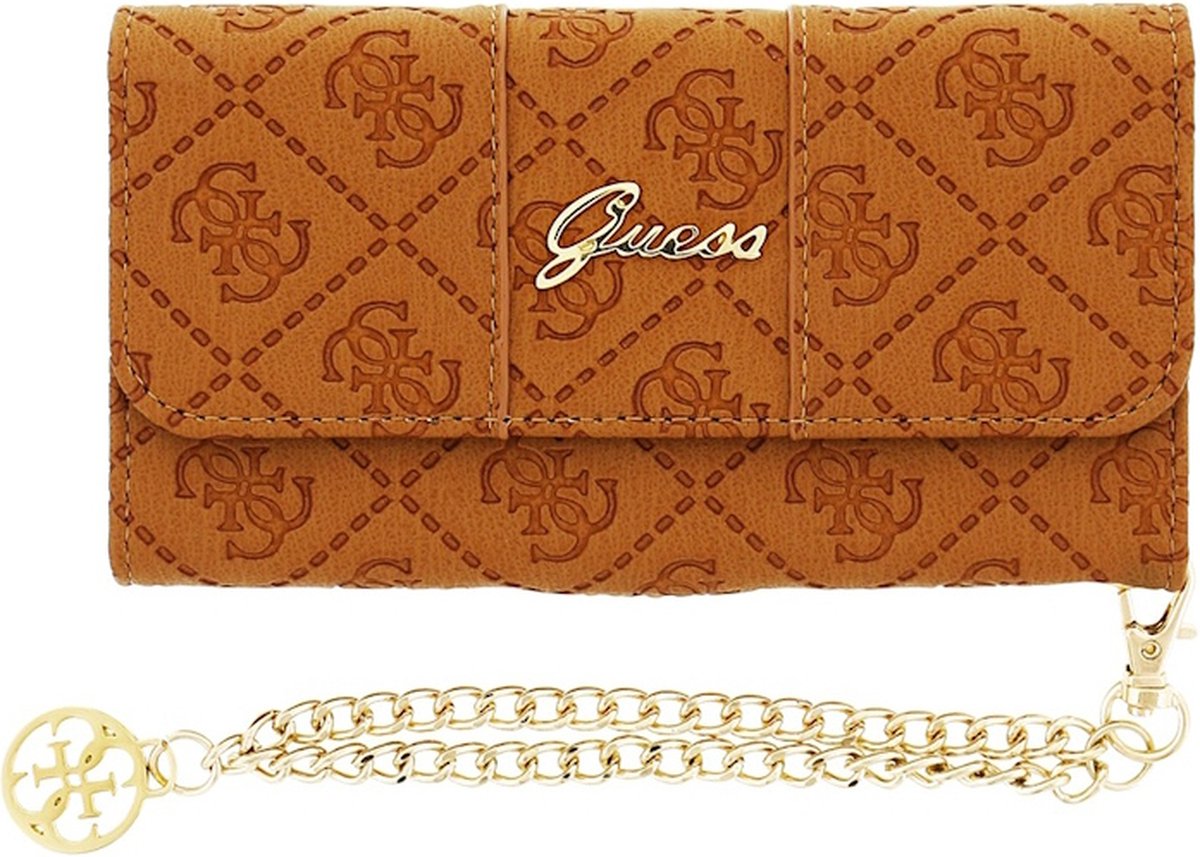 Guess Scarlett Clutch Book Case - Geschikt voor Apple iPhone 6 Plus/6S Plus (5.5") - Bruin