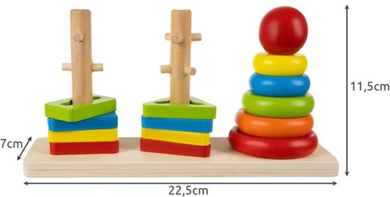 Houten puzzel- Houten blokken/vormen sorteren van Primi Passi — afbeelding 4