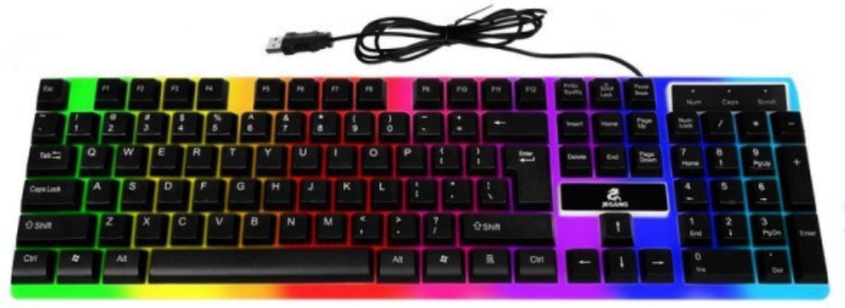 verlicht toetsenbord-diverse kleuren-kabel 125cm-computer-laptop