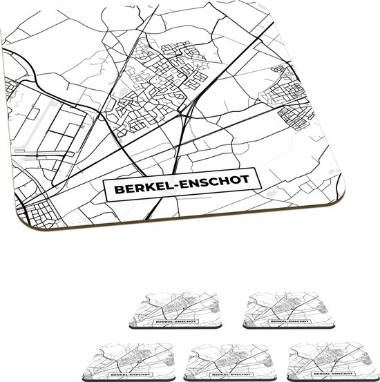 Onderzetters Voor Glazen Berkel Enschot Plattegrond Stadskaart Kaart X Bol Com