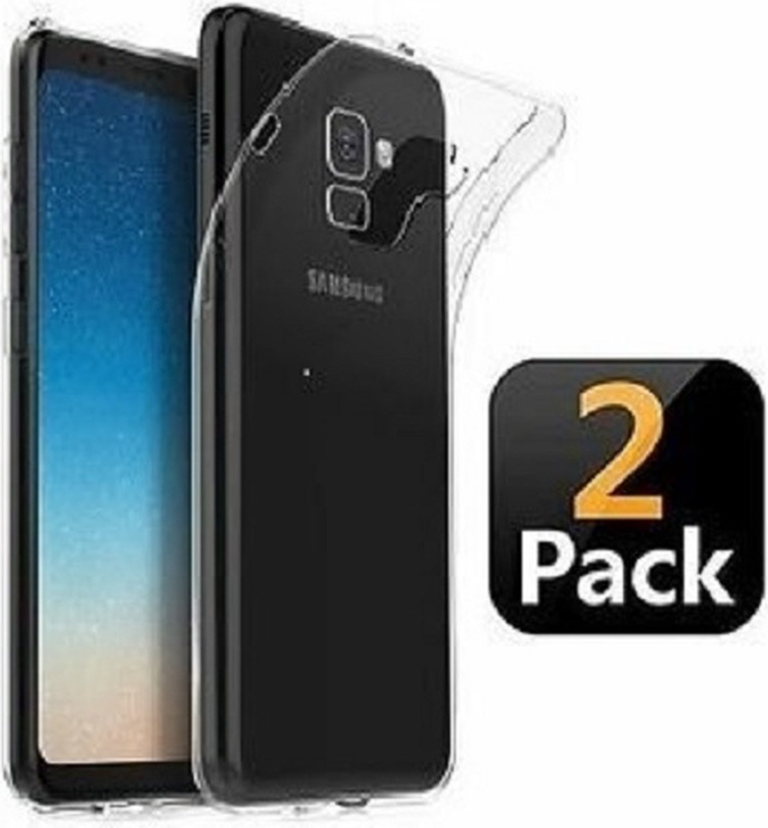 Samsung A8 2018 Hoesje Siliconen TPU Transparant 2x