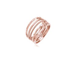 Elli - Ring - Dames Band Set Stapelen Minimaal Trend Blogger Basis in 925 Sterling Zilver - Dames