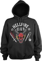 Stranger Things Hoodie/trui -5XL- Hellfire Club Zwart