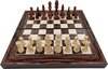 Afbeelding van het spelletje 2 in 1 Groot Backgammon bordspel - met schaakbord - maat XXL - met schaakstukken