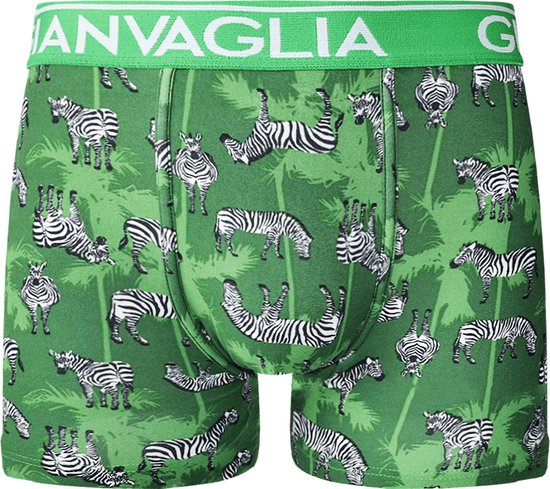 Heren boxershorts 3 pack zebra groen L