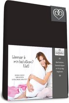 Bed-Fashion - Dubbel Jersey - Topper Hoeslaken - 140 x 210 cm - Zwart