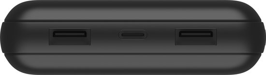 Belkin Boost-Up Charge 20.000 mAh Powerbank  - USB-A naar USB-C-Kabel - 3-Poorts - geschikt voor iPhone - 15W - Zwart