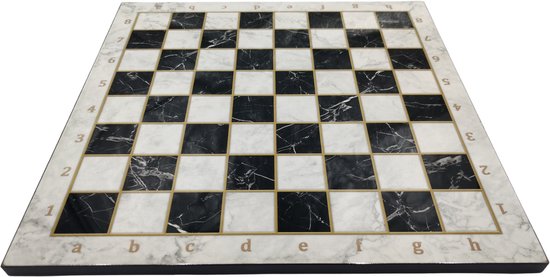 Wit houten schaakbord met schaakstukken - maat L 30 - Inclusief massief | bol.com