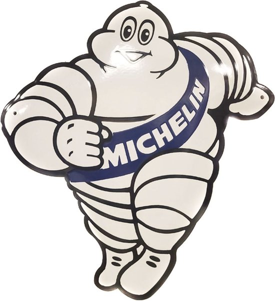 Michelin Man Emaille Bord - 41 x 39 cm