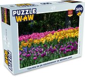 Puzzel Tulpen in de Keukenhof in Nederland - Legpuzzel - Puzzel 500 stukjes