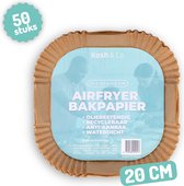 Airfryer Bakpapier - 50 Stuks - Airfryer Wegwerp Bakjes - Heteluchtfriteuse Wegwerpbakjes - Airfryer Bakjes