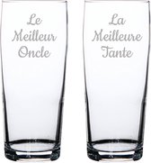 Bierfluitje gegraveerd - 19cl - Le Meilleur Oncle & La Meilleure Tante