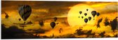 WallClassics - Acrylglas - Zee van Luchtballonnen bij Zon en Wolken - 120x40 cm Foto op Acrylglas (Wanddecoratie op Acrylaat)