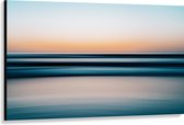 WallClassics - Canvas  - Rustig Golvende Zee - 150x100 cm Foto op Canvas Schilderij (Wanddecoratie op Canvas)
