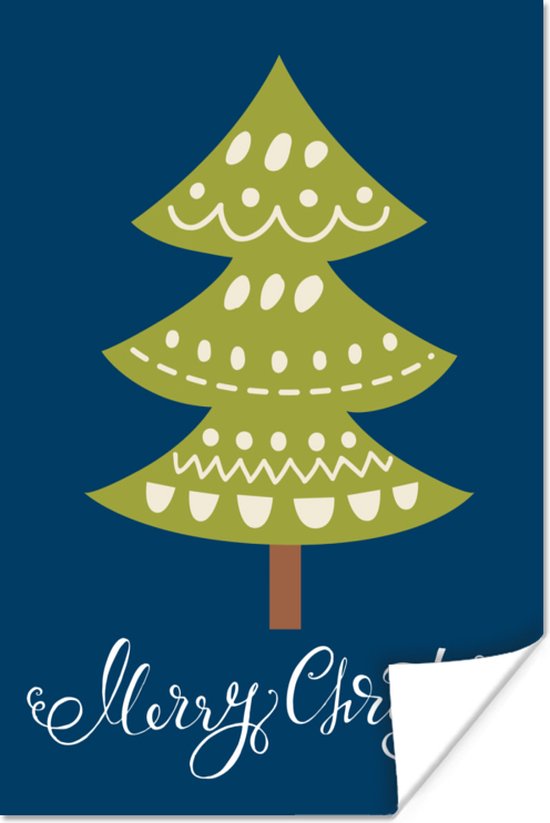 Poster Kerstboom Kerst Quotes Merry christmas Dennenboom