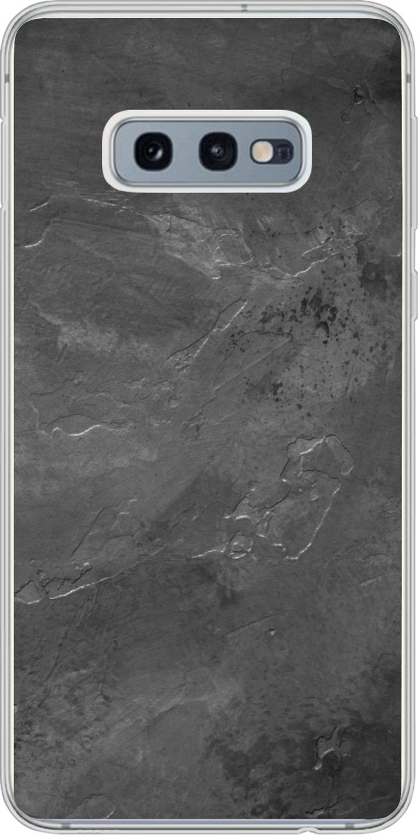 Telefoonhoesje Geschikt voor Samsung Galaxy S10e hoesje - Structuur - Cement - Beton print - Grijs - Vintage - Siliconen Telefoonhoesje Telefoonhoesje