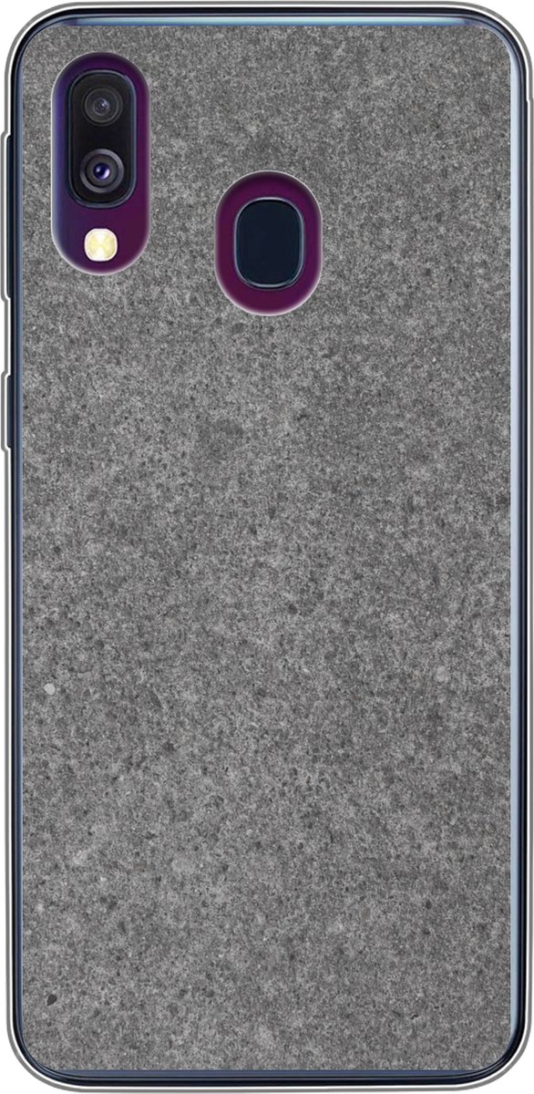 Telefoonhoesje Geschikt voor Samsung Galaxy A40 hoesje - Beton print - Patronen - Cement - Vintage - Textuur - Rustiek - Siliconen Telefoonhoesje Telefoonhoesje