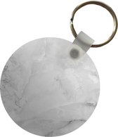 Porte-clés - Marbre - Pierre - Wit - Grijs - Aspect marbre - Plastique - Rond - Cadeaux à distribuer