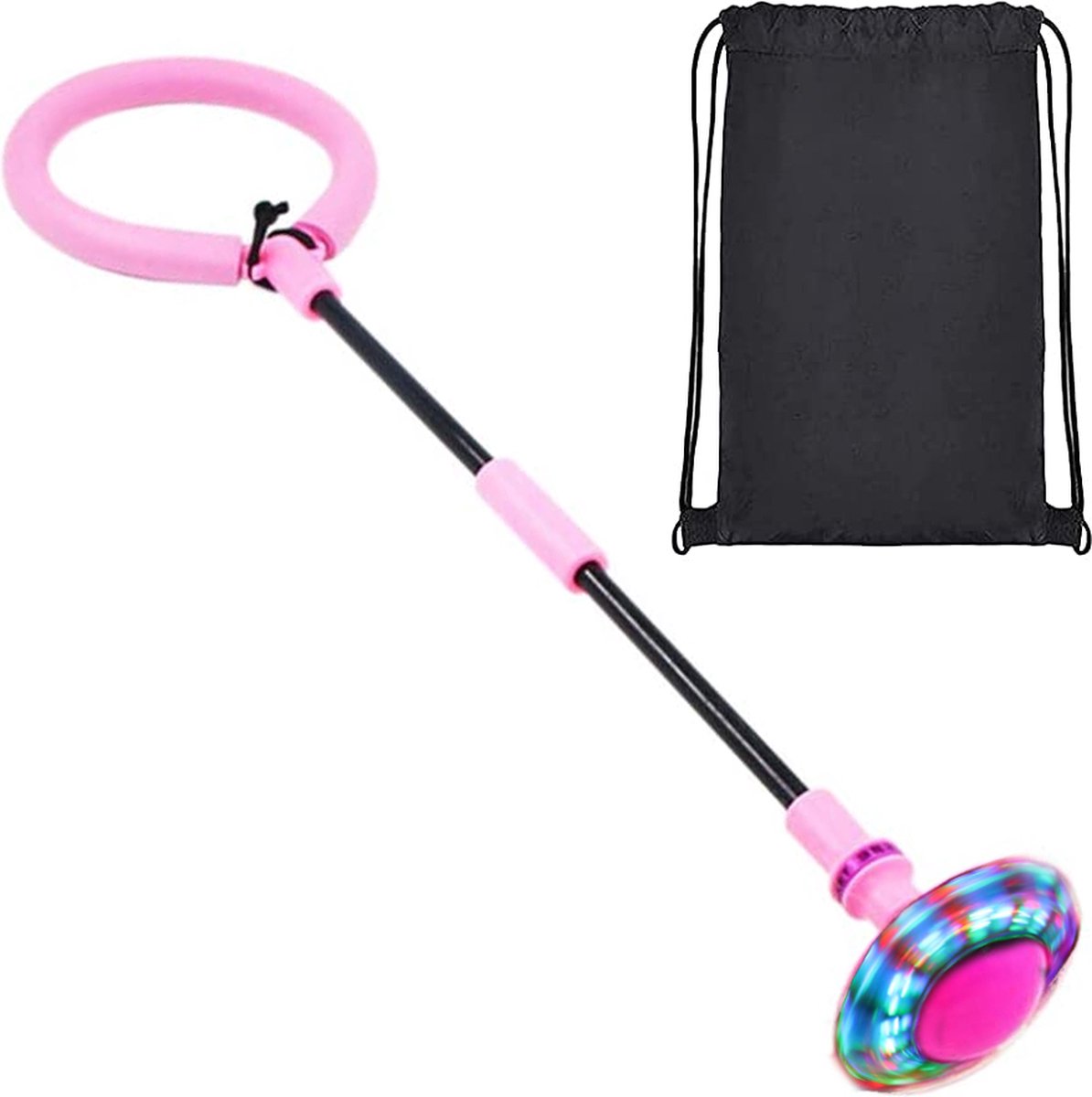 Skip Ball Voor Kinderen Volwassenen-opvouwbare Hoepel Kleurrijk Licht Knipperende Swing Bal Enkel Skip It Bal Springen Touw Indoor Outdoor Springen Speelgoed Voor 3 Jaar