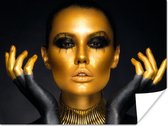 Affiche Femme - Portrait - Or - Luxe - Zwart - 40x30 cm