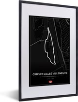 Fotolijst incl. Poster - Racing - Racebaan - Circuit Gilles Villeneuve - Canada - F1 - Zwart - 40x60 cm - Posterlijst