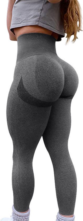 Legging Sport femme - Vêtements de sport femme - Fitness legging femme - Pantalon sport femme - Sport legging - Push up - Shape legging - Tiktok legging - taille haute - Running pants femme - yoga legging femme - Grijs Taille XL