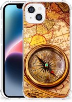 Telefoon Hoesje Geschikt voor Apple iPhone 14 Plus Hoesje met transparante rand Kompas