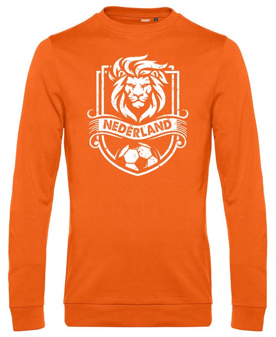 Sweater Leeuw Embleem | Oranje Shirt | Koningsdag Kleding | Oranje | maat XXL