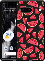 Google Pixel 7 Hoesje Zwart Watermeloen - Designed by Cazy