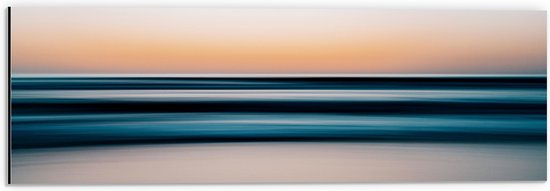 WallClassics - Dibond - Rustig Golvende Zee - 60x20 cm Foto op Aluminium (Wanddecoratie van metaal)