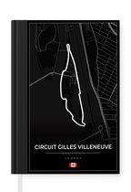 Notitieboek - Schrijfboek - Racing - Racebaan - Circuit Gilles Villeneuve - Canada - F1 - Zwart - Notitieboekje klein - A5 formaat - Schrijfblok