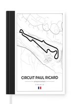 Notitieboek - Schrijfboek - Racebaan - F1 - Circuit - Frankrijk - Circuit Paul Ricard - Wit - Notitieboekje klein - A5 formaat - Schrijfblok