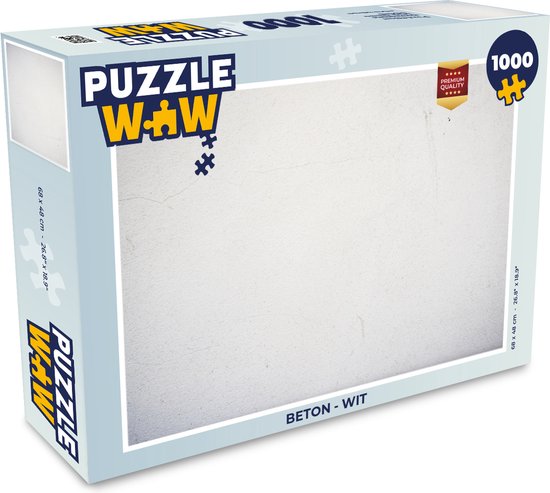 Formuleren Aan de overkant Vermaken Puzzel Beton - Wit - Modern - Legpuzzel - Puzzel 1000 stukjes volwassenen |  bol.com