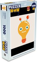 Puzzel Robot - Gloeilamp - Gezicht - Antenne - Kinderen - Legpuzzel - Puzzel 1000 stukjes volwassenen