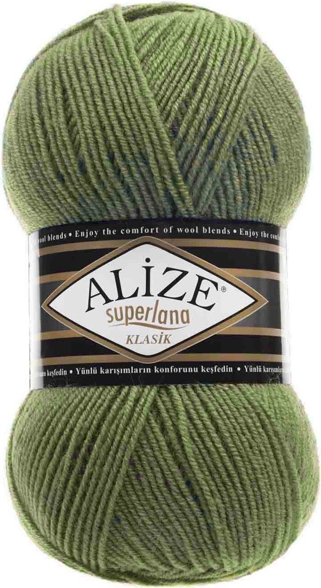 Alize Superlana Klasik Olive 620 Pakket 5 Bollen 500 Gram