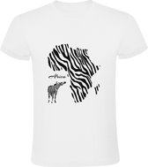Afrika Heren T-shirt | Zebra | Roots | strepen | Africa | Madagaskar | Afrikaans | Dieren | safari | Shirt