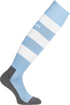 Uhlsport Team Pro Essential Stripe Voetbalkousen - Hemelsblauw / Wit | Maat: 45-47