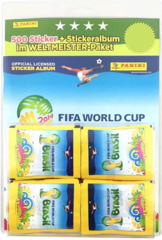 Rare Panini 2014 Brazil World Cup Sticker Display – 100 Original Factory Sealed Bags