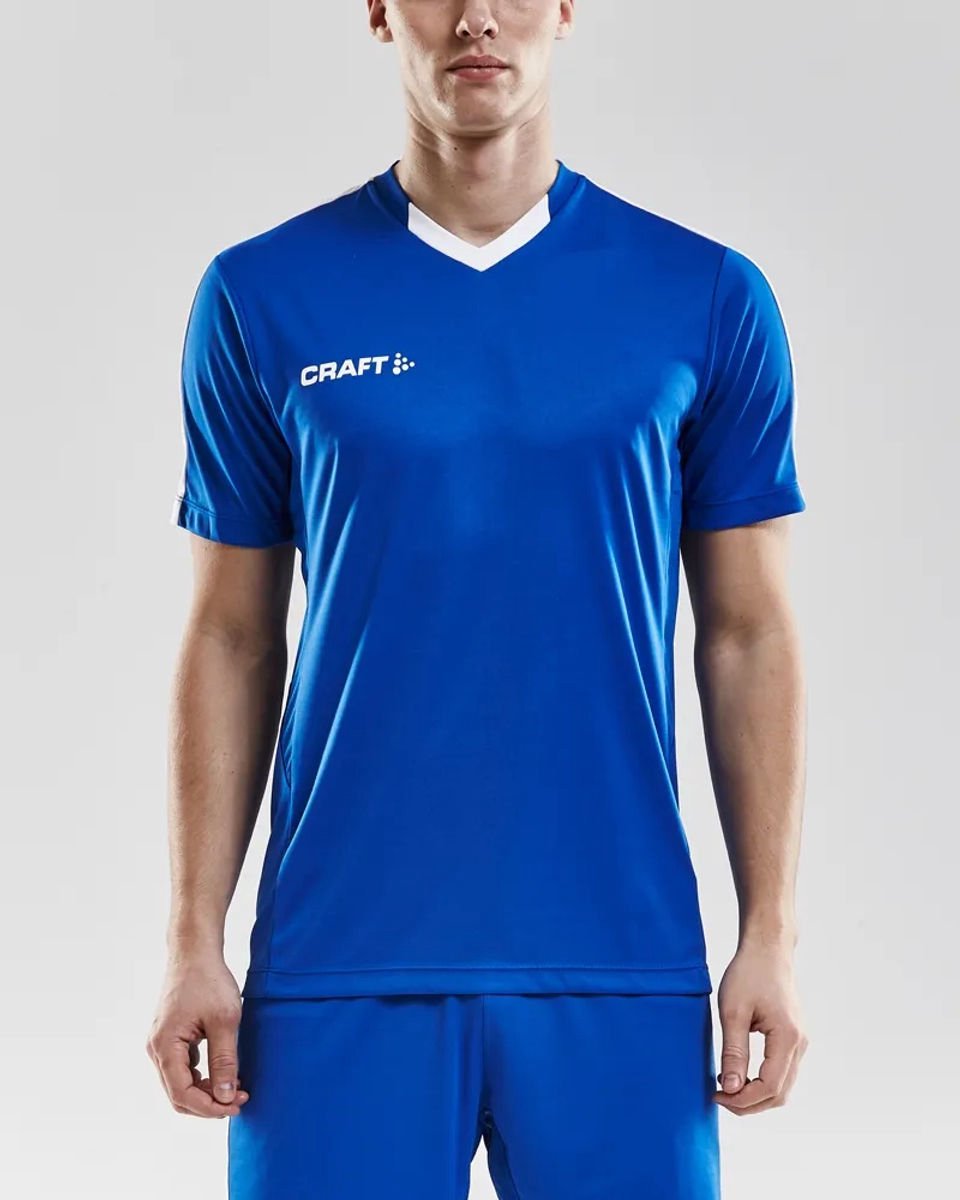 Craft Progress Contrast Shirt Korte Mouw Heren - Royal | Maat: M