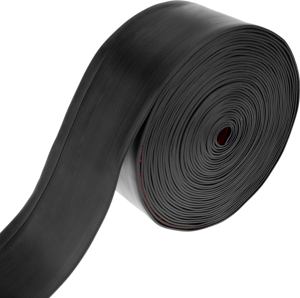 PrimeMatik - Zelfklevende flexibele plint 70 x 20 mm. Lengte 10 m zwart