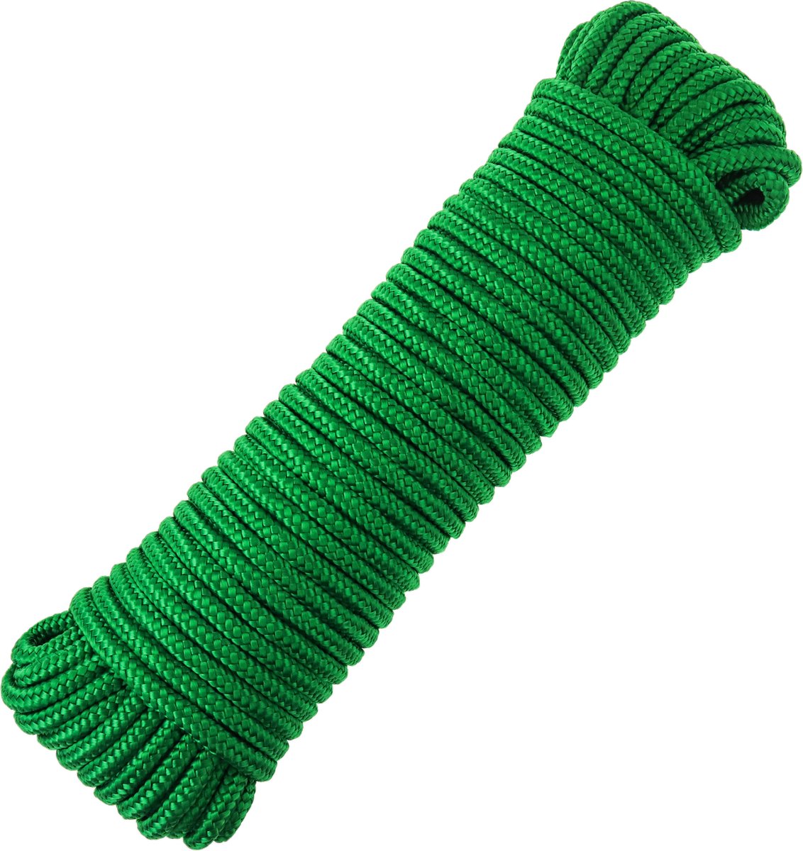 PrimeMatik - Multifilament gevlochten touw PP 10 m x 6 mm groen