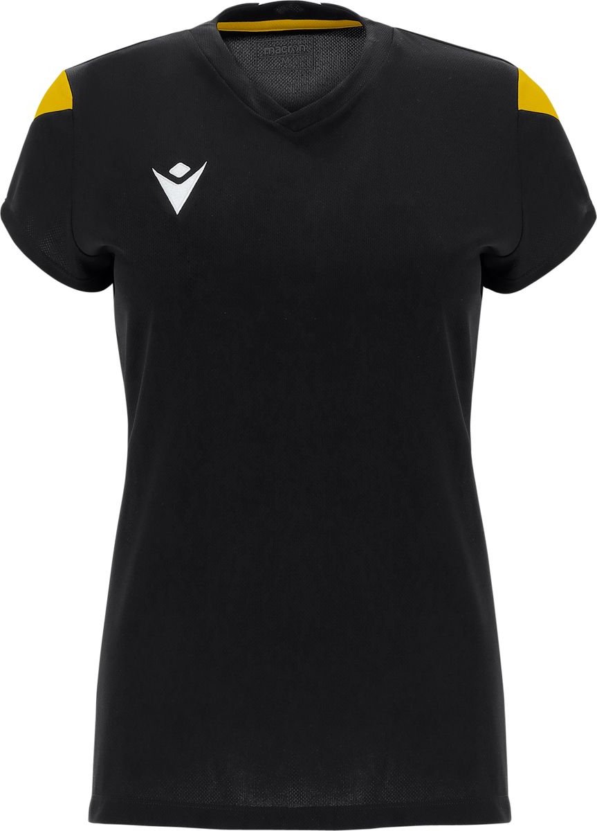 Macron Oxygen Shirt Korte Mouw Dames - Zwart / Geel | Maat: M