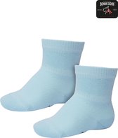 Bonnie Doon Basic Sokken Baby Blauw 0/4 maand - 2 paar - Unisex - Organisch Katoen - Jongens en Meisjes - Stay On Socks - Basis Sok - Zakt niet af - Gladde Naden - GOTS gecertificeerd - 2-pack - Multipack - Lichtblauw - Stratosphere - OL9344012.361