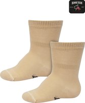 Bonnie Doon Basic Sokken Baby Beige 0/4 maand - 2 paar - Unisex - Organisch Katoen - Jongens en Meisjes - Stay On Socks - Basis Katoenen Sok - Zakt niet af - Gladde Naden - GOTS gecertificeerd - 2-pack - Multipack - Bruin - Pheasant - OL9344012.314