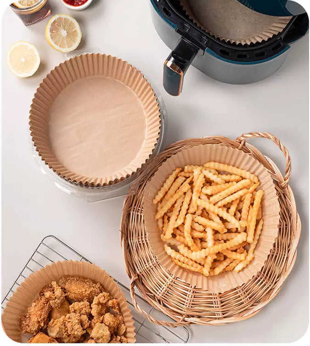 LUMOOM 200 stuks heteluchtfriteuse bakpapier, geperforeerde